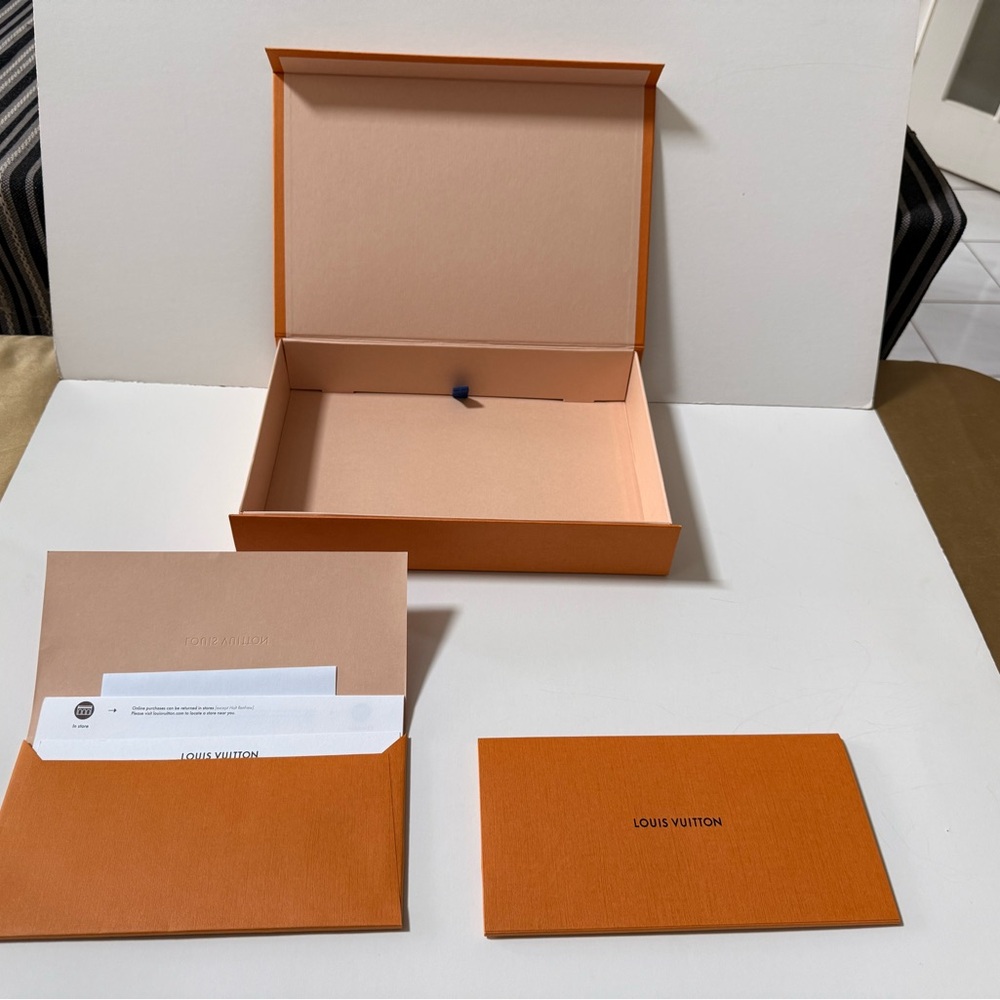 Louis Vuitton Orange Box with Red and Blue Accents - Picture 13 of 15